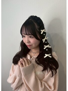 マリアバイアフロート(Maria by AFLOAT) 【yua】編みたらしリボンヘアアレンジ♪