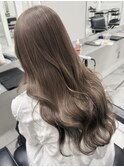 新潟ハイトーンカラーミルクティーベージュブロンドレイヤー韓国