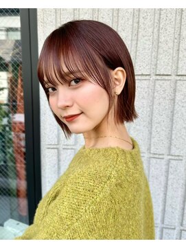 サンド 池袋 2nd(sand) ぱつっとボブ/暖色カラー/ブリーチなしダブルカラー