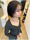 大人可愛い20代30代40代前下がりショートボブ丸みショート◎