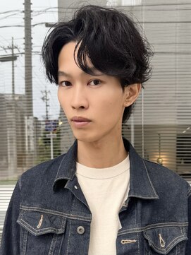 ヘアー アイス カンナ(HAIR ICI Canna) メンズニュアンスパーマ韓国風マッシュナチュラルパーマ(清水)