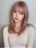 アジールヘア 池袋東口店(agir hair)&nbsp;似合わせカット×ピンクベージュブリーチカラー透明感美髪