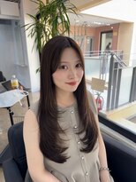 ミヨン 京都烏丸店(miyon)&nbsp;【miyon】韓国レイヤーカット×暗髪カラー×髪質改善