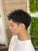 デルフィーノ ヘアーパフォーム(delfino hair perform)&nbsp;メンズベリーショートニュアンスパーマ＆眉毛カットシェービング