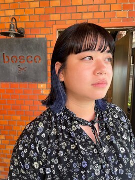 ボスコ 下北沢店(bosco) インナーカラーブルー　≪saya≫
