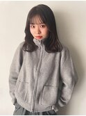 暗髪透明感カラー