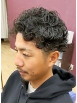 ブルブンガ(Berbunga) スパイラルパーマアップバングショート×無造作マッシュヘア