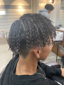 スウェル 船橋店(Swell) MEN'S/マッシュパーマ/ウルフ/アッシュブラック/カルマパーマ2