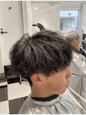 メンズ前下がりマッシュ