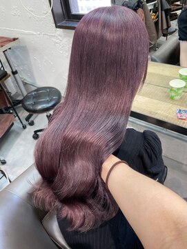 ベレーザシェルト(Beleza scelto) 9137髪質改善ベビーピンクパープルブラック艶髪レイヤーロング