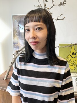ヘアーアイストゥーレ(HAIR ICI TRE) ロング　グレージュ　オリーブ　髪質改善　担当阿知波