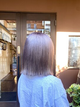 ココカラヘアー ニコ(cococara hair nico) ハイトーン/ブリーチ/切りっぱなし/ベージュ/パープル/韓国