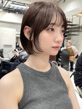 サイン 表参道(SIGN) 韓国ヘアーハッシュカットレイヤーカットグレージュブリーチ無し