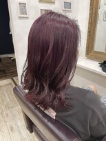 ナシーム 久留米(Naseem)&nbsp;ベリーピンクカラー×コテ巻きパーマ