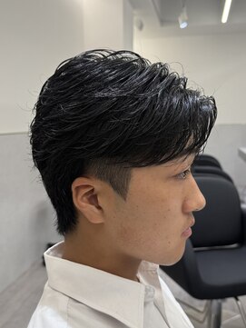 ビカムメンズヘアー 栄店(become men's hair) フェザーパーマ曲がる縮毛矯正