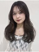 大人可愛いモテ髪ミディアムレイヤーカット秋冬トレンドカラ