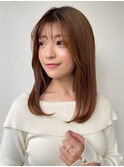 ミディアムレイヤー/ミルクティーベージュ/大人ガーリーp北浦和