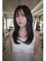 ネルケ 立川(nelke)&nbsp;立川ブルーブラック艶髪ロングレイヤー小顔シースルー