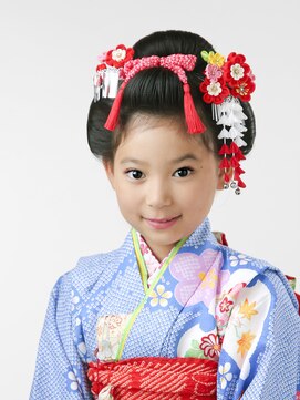 矢島美容室 西荻窪店 七五三着物★華やか日本髪アップスタイル★ツヤツヤ日本髪★
