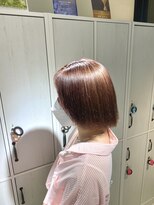 ソワン ドゥ ブレス エルネ 立花店(soin de brace elne)&nbsp;ピンクブラウン/透明感/ブリーチ1回履歴/モテカラー/ボブ