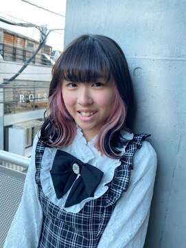 アルカナ 明治神宮前原宿(ARCANA) 切りっぱなしボブ エアリーロング 美髪ピンクブラウン