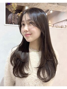 ウッグラ(wuggla) ワンカール/レイヤーヘア/ブラウンカラー