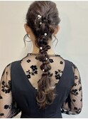 【お呼ばれアレンジ】編みおろしポニー　畑瀬彩華
