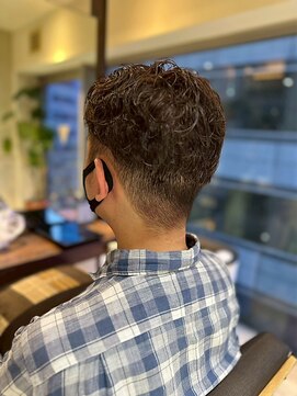 ヘアリゾート粋 ティガ 池袋店(tiga) メンズ/ツーブロック×刈り上げ/束感パーマ/カジュアル/ブラウン