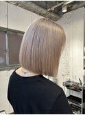 ブリーチ/ホワイトベージュ/ボブ