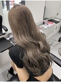 新潟ミルクティーベージュピンクベージュ顔周りワンホンレイヤー