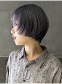 ショートボブライン丸みミニパッツン