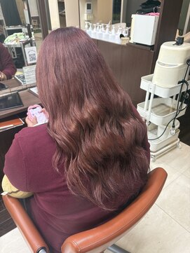 ウィーブ 成田店(Weve) くびれヘア/アプリコットオレンジ/ハイライトカラー/成田駅