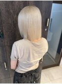 10代20代人気◎ブリーチダブルカラープラチナホワイトブロンド　