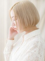カバーヘア ブリス 大宮西口(COVER HAIR bliss)&nbsp;ハイトーンカラー透明感ホワイトブロンド金髪ボブY大宮20代30代