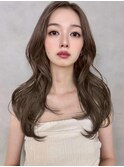 オリーブグレー/韓国風巻き/レイヤーカット/くすみベージュ/新宿