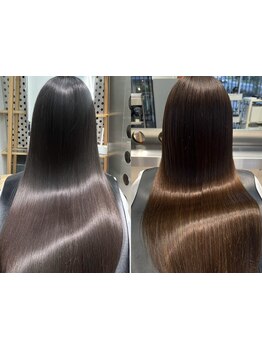 髪質を見極めた上質なストレート施術を提供します＊年齢やホルモンバランスによる変化にも対応します。