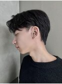 毛流れセンターパートシースルーマッシュ秋冬トレンドヘア