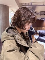 ダブ ダイカンヤマ(DaB DAIKANYAMA)&nbsp;DaB代官山前髪なしボブパーマ切りっぱなしレイヤーボブ