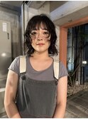 オリーブグレー/ココアベージュ/クラゲヘアー