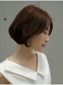 くせ毛多毛ショートボブ前下がり絶壁ボリューム奥行き大人前髪