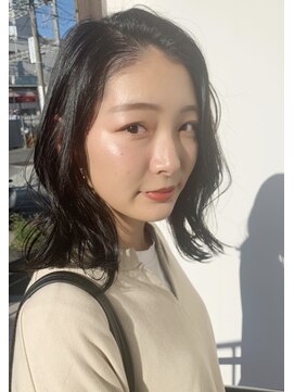 タイドヘアー(tide hair) 暗髪ミディ