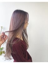 ヘアメイク オブジェ(hair make objet) ハイトーンパープル　韓国スタイル