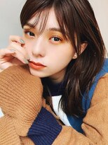 シースルー前髪*ココアブラウン*白髪染め*ひし形シルエット