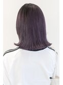 《Utoo e's つくば美容室 》大人のデザインカラー×deepパープル