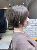 絶壁解消×くびれ×30代40代50代×前髪長め大人ショートボブ永