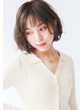 マッシュアンドマッシュアヴェダ ららぽーと福岡店(mash&mash AVEDA) シースルーバング/アヴェダオーガニックカラー／ショートボブ