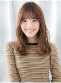 ミストバング髪質改善くせ毛風ゆるセミディc小山20代30代40代