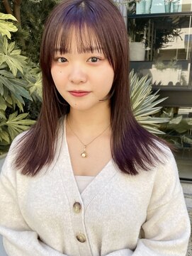 ノラ ヘアーサロン(NORA HAIR SALON) ナチュラル小顔前髪あり後れ毛サイドバング結べるボブくびれヘア