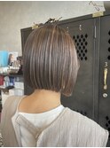 ぱっつんミニボブ♪ナチュラルヘーゼルベージュ