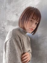 ギークス(GEEKS)&nbsp;【GEEKS渋谷】ウォームブラウン/切りっぱなしボブ/冬カラー/小顔